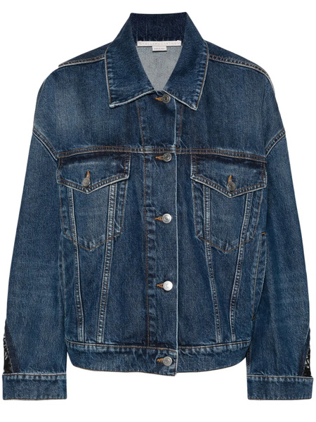  Stella Mccartney Lace-detailing Denim Jacket - Blue 