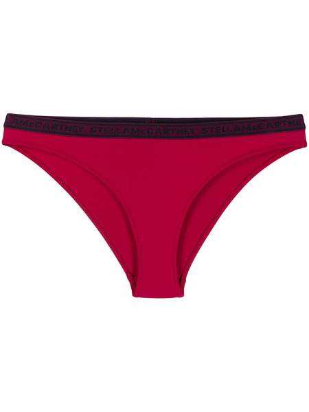  Stella Mccartney Logo-trim Bikini Bottoms - Red 