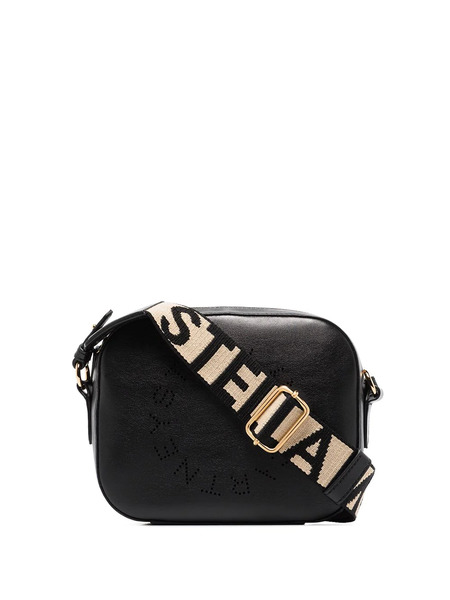  Stella Mccartney Mini Stella Logo Crossbody Bag - Black 