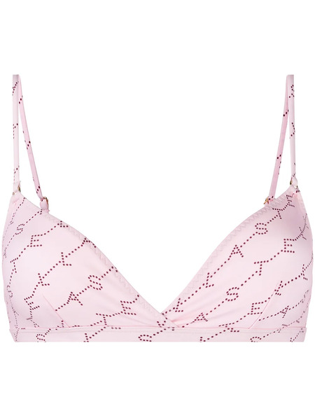  Stella Mccartney Monogram-print Bikini Top - Pink 