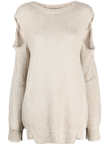 Stella Mccartney Oversized Cut-out Detail Jumper - Neutrals 