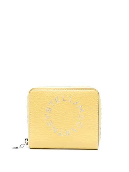  Stella Mccartney Perforated-logo Zip-up Wallet - Yellow 