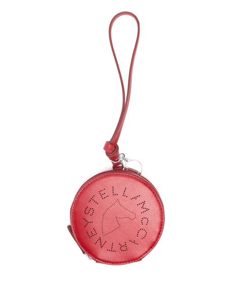  Stella Mccartney Perforated Round Keyring - Red 