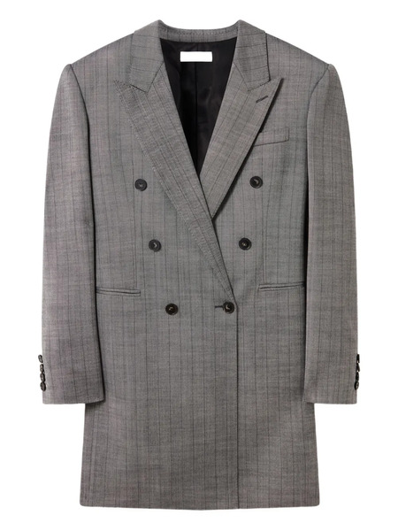  Stella Mccartney Pinstripe Double-breasted Coat - Grey 