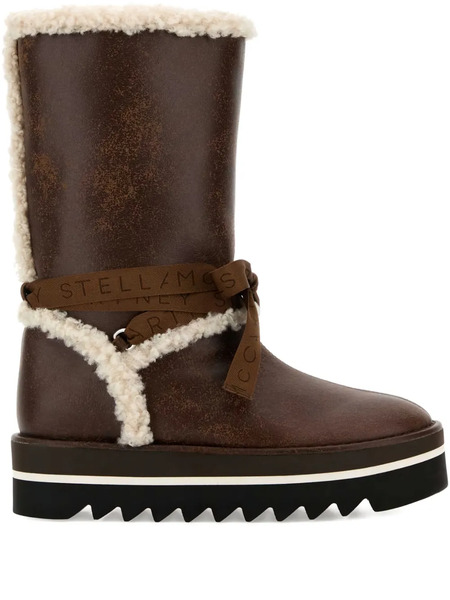  Stella Mccartney Plush-lined Platform Snow Boots - Brown 