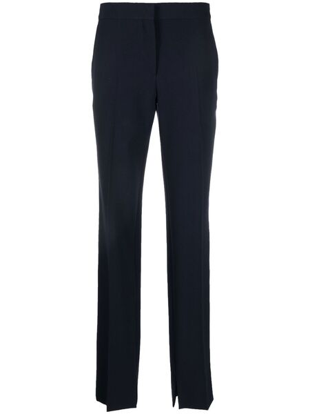  Stella Mccartney Split-cuff Slim-cut Trousers - Blue 