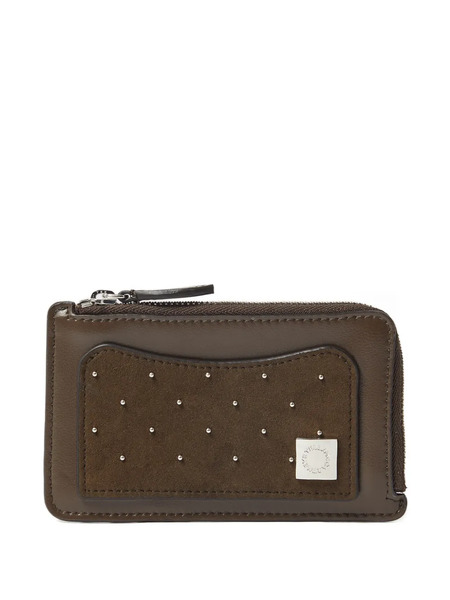  Stella Mccartney Stud-embellished Zip Wallet - Brown 