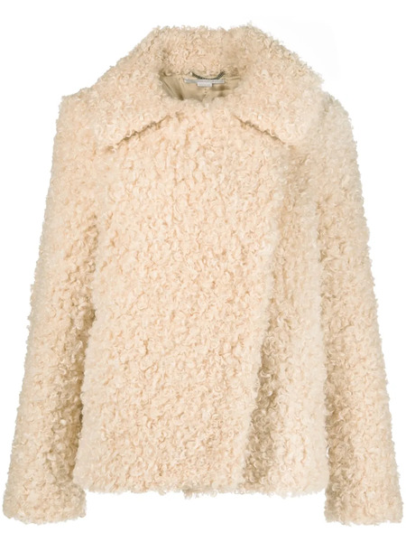  Stella Mccartney Teddy Fur-design Oversized Coat - Neutrals 