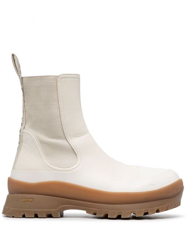  Stella Mccartney Trace Logo-print Boots - Neutrals 