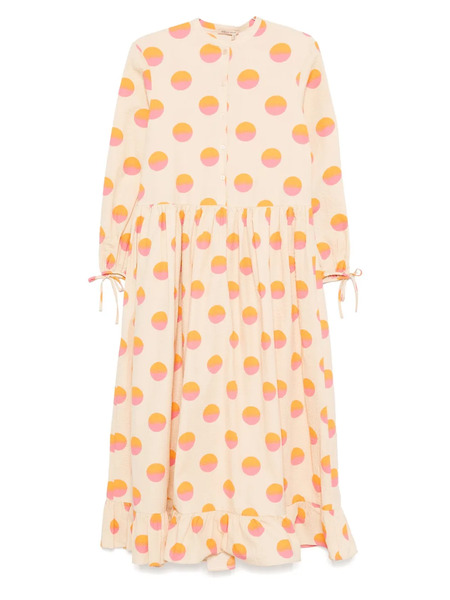  Stella Nova Dot-print Ruffled Dress - Neutrals 
