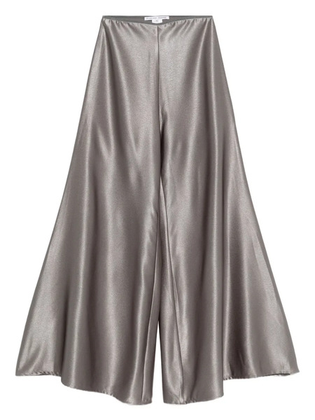  Stephan Janson Satin Flared Trousers - Grey 