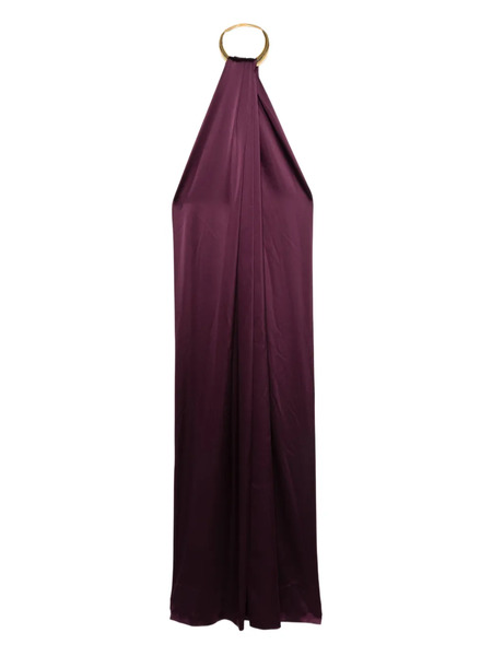  Stephane Rolland Ring-neck Maxi Dress - Purple 
