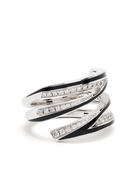 Stephen Webster 18kt White Gold Vertigo Infinity Diamond Ring - Silver 