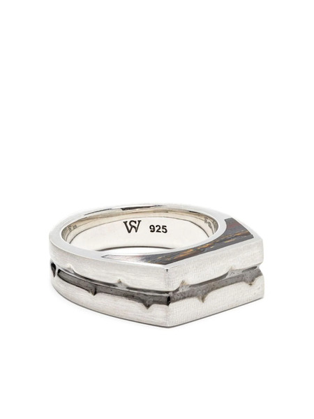 Stephen Webster Sterling Silver Thorn Addiction Malachite Ring 