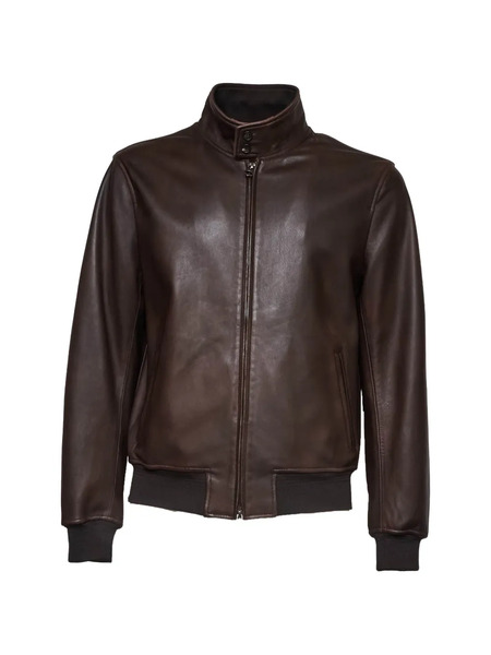  Stewart Zip-up Collar Jacket - Brown 