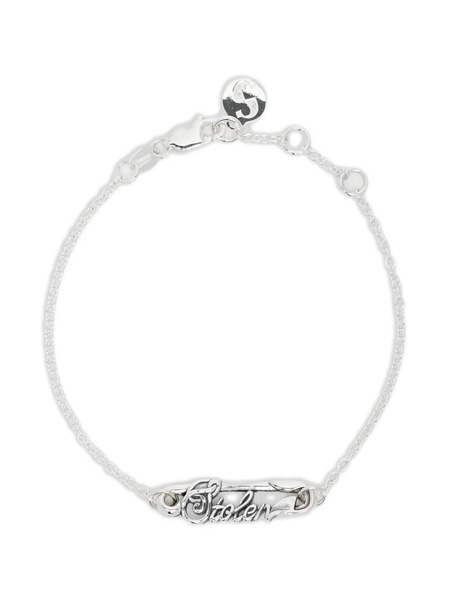  Stolen Girlfriends Club Scripted-pin Bracelet - Silver 