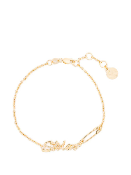  Stolen Girlfriends Club Sentimental Script Bracelet - Gold 