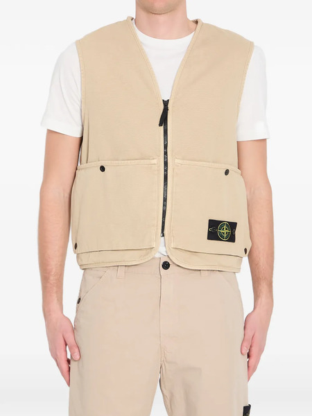  Stone Island Buttoned Oversized Vest - Neutrals 