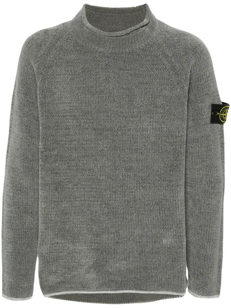  Stone Island Compass-badge Chenille Jumper - Grey 