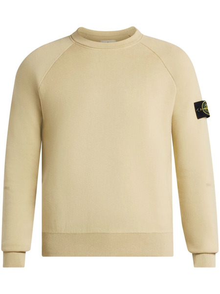  Stone Island Compass Logo-patch Jersey Sweatshirt - Neutrals 
