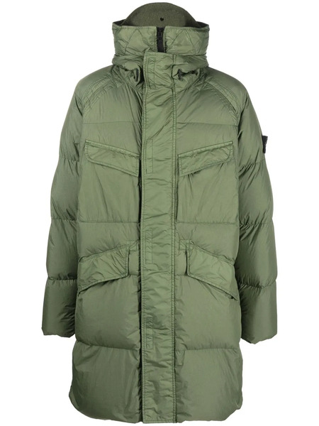  Stone Island Compass-motif Down Jacket - Green 