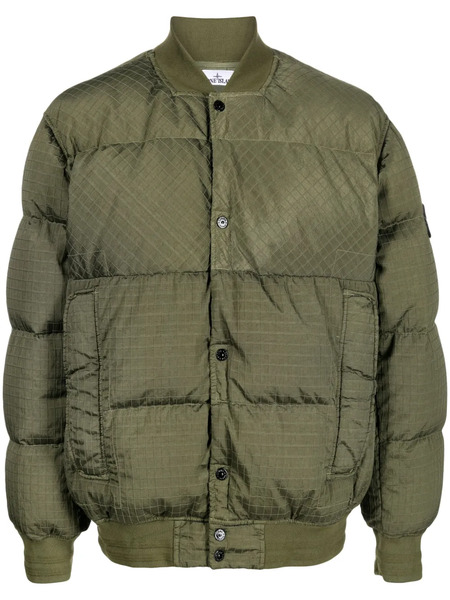  Stone Island Compass-motif Puffer Jacket - Green 