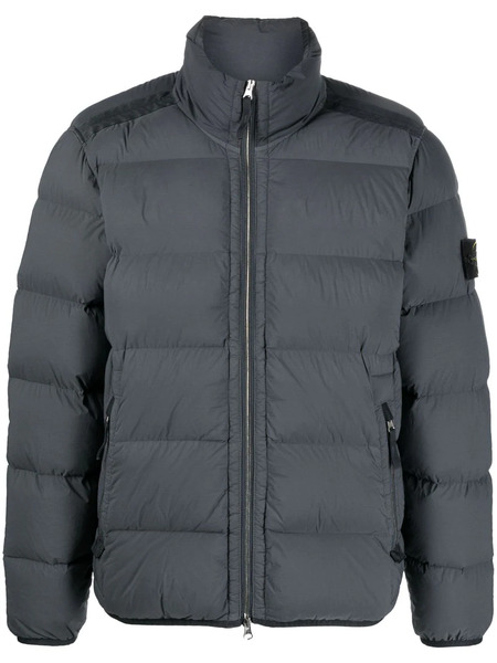  Stone Island Compass-patch Padded Down Jacket - Grey 