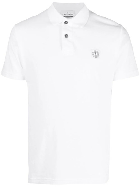  Stone Island Compass-patch Polo Shirt - White 