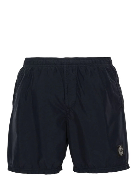  Stone Island Compass-patch Swim Shorts - Blue 