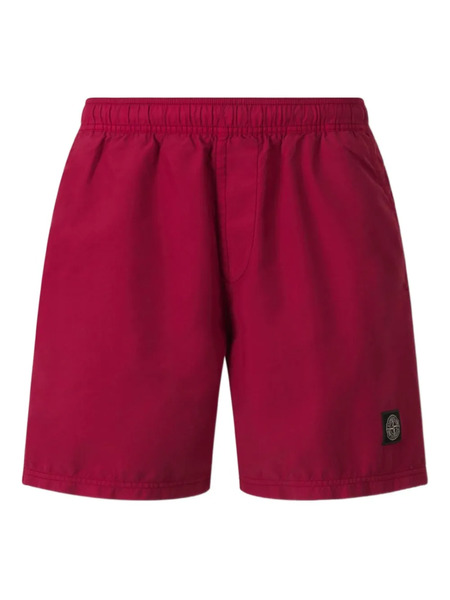  Stone Island Compass-patch Swim Shorts - Red 