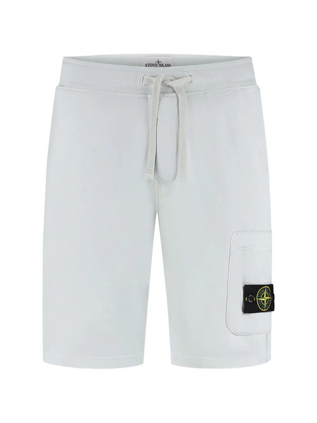  Stone Island Drawstring Logo-patch Shorts - Blue 