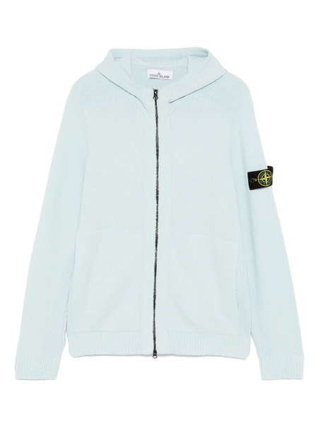  Stone Island Gauzed-effect Hooded Cardigan - Blue 