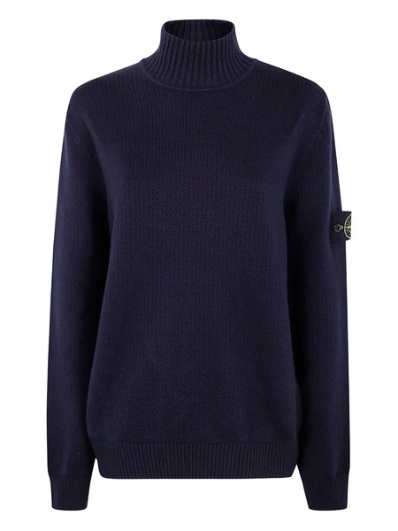  Stone Island High-neck Logo-patch Sweater - V0020 