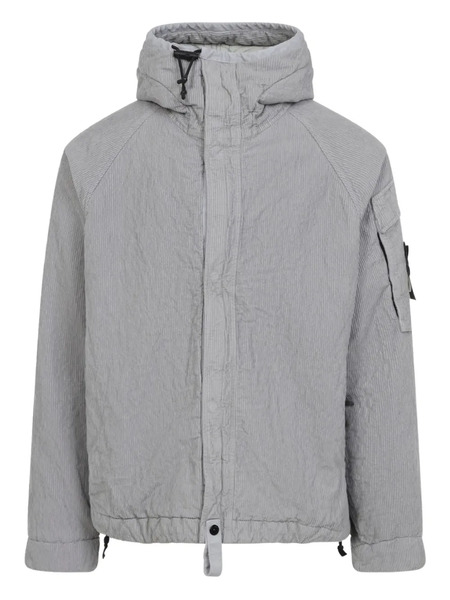  Stone Island Hooded Textured Jacket - Grey 