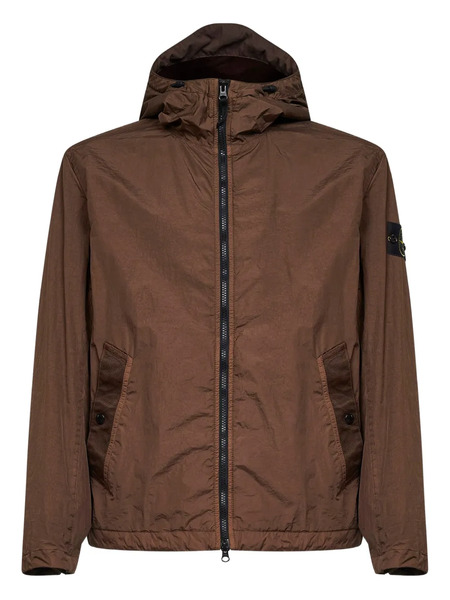  Stone Island Hooded Zip Jacket - Brown 