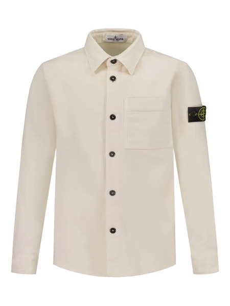  Stone Island Junior Compass-badge Button-down Shirt - Neutrals 