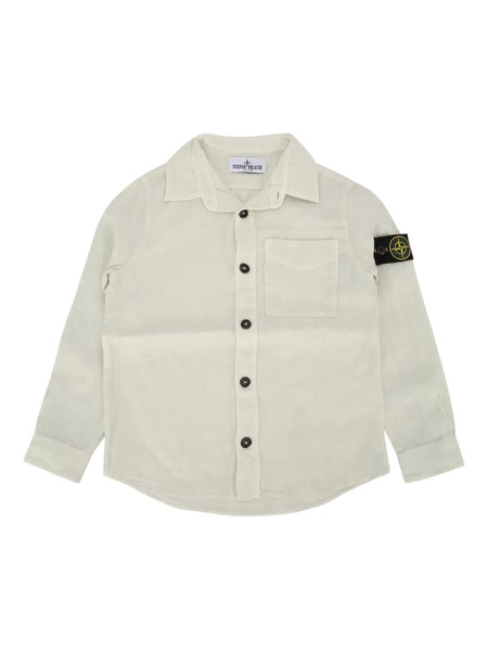  Stone Island Junior Compass-badge Shirt - Neutrals 
