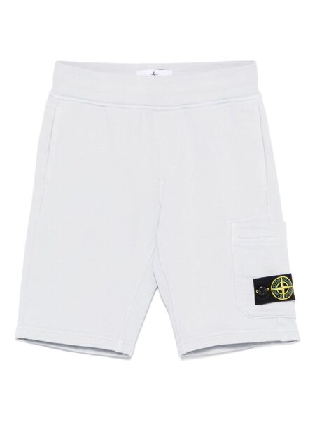  Stone Island Junior Compass-badge Shorts - Blue 