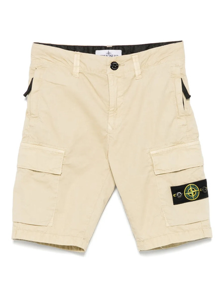  Stone Island Junior Compass-badge Shorts - Neutrals 