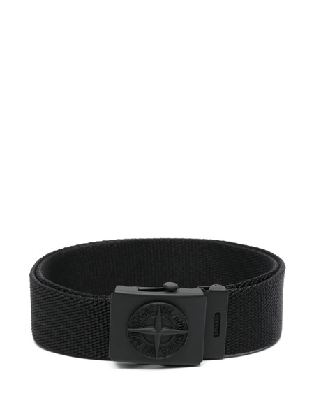  Stone Island Junior Compass-embossed Belt - Black 