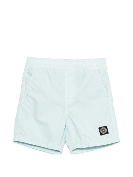  Stone Island Junior Compass Logo-patch Swim Shorts - Blue 