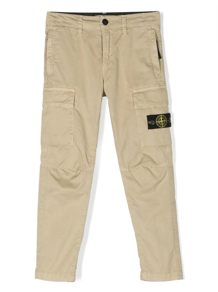  Stone Island Junior Compass-motif Cargo Trousers - Neutrals 