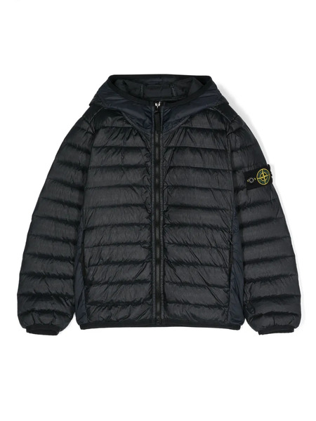  Stone Island Junior Compass-motif Padded Jacket - Blue 