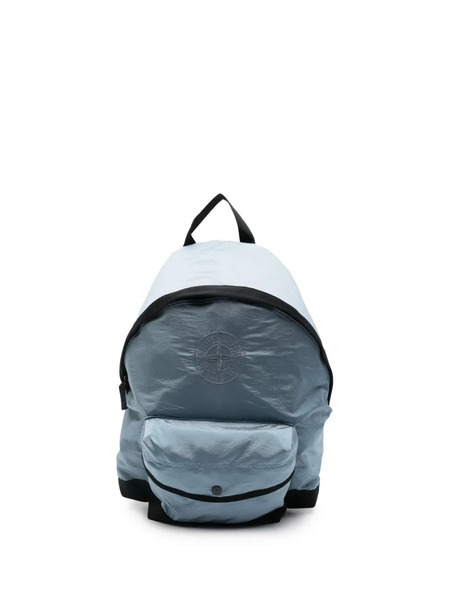  Stone Island Junior Logo Embossed Backpack - Blue 