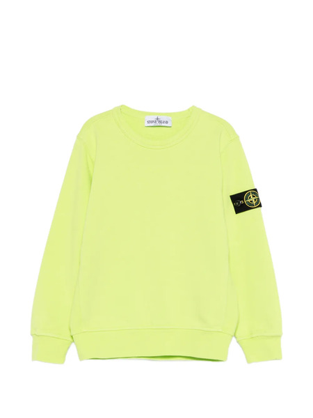  Stone Island Junior Logo-patch Crew Neck Sweatshirt - Green 