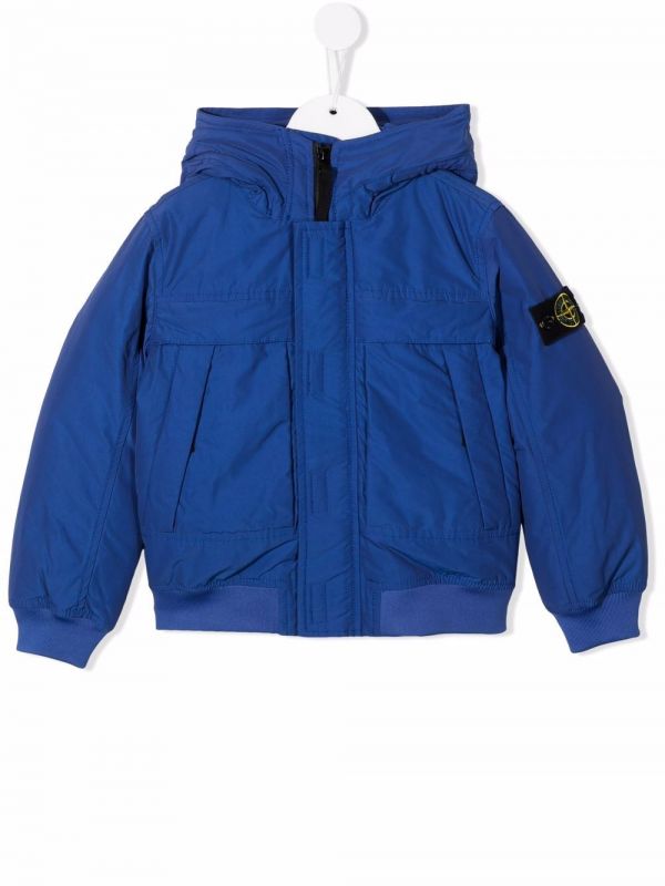 Stone Island Junior Logo-patch Sleeve Jacket - Blue 