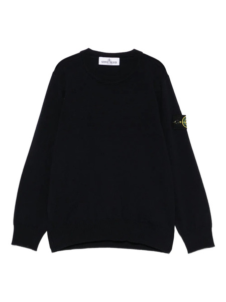  Stone Island Junior Logo-patch Wool Sweater - Blue 