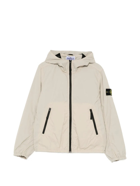  Stone Island Junior Logo-patched Hooded Jacket - Neutrals 