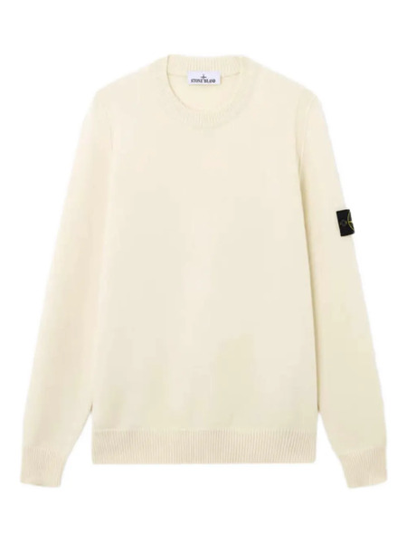  Stone Island Logo-bagde Sweater - Neutrals 