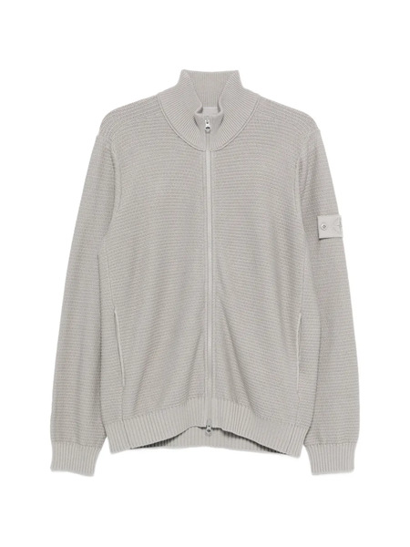  Stone Island Logo-patch Cardigan - Grey 